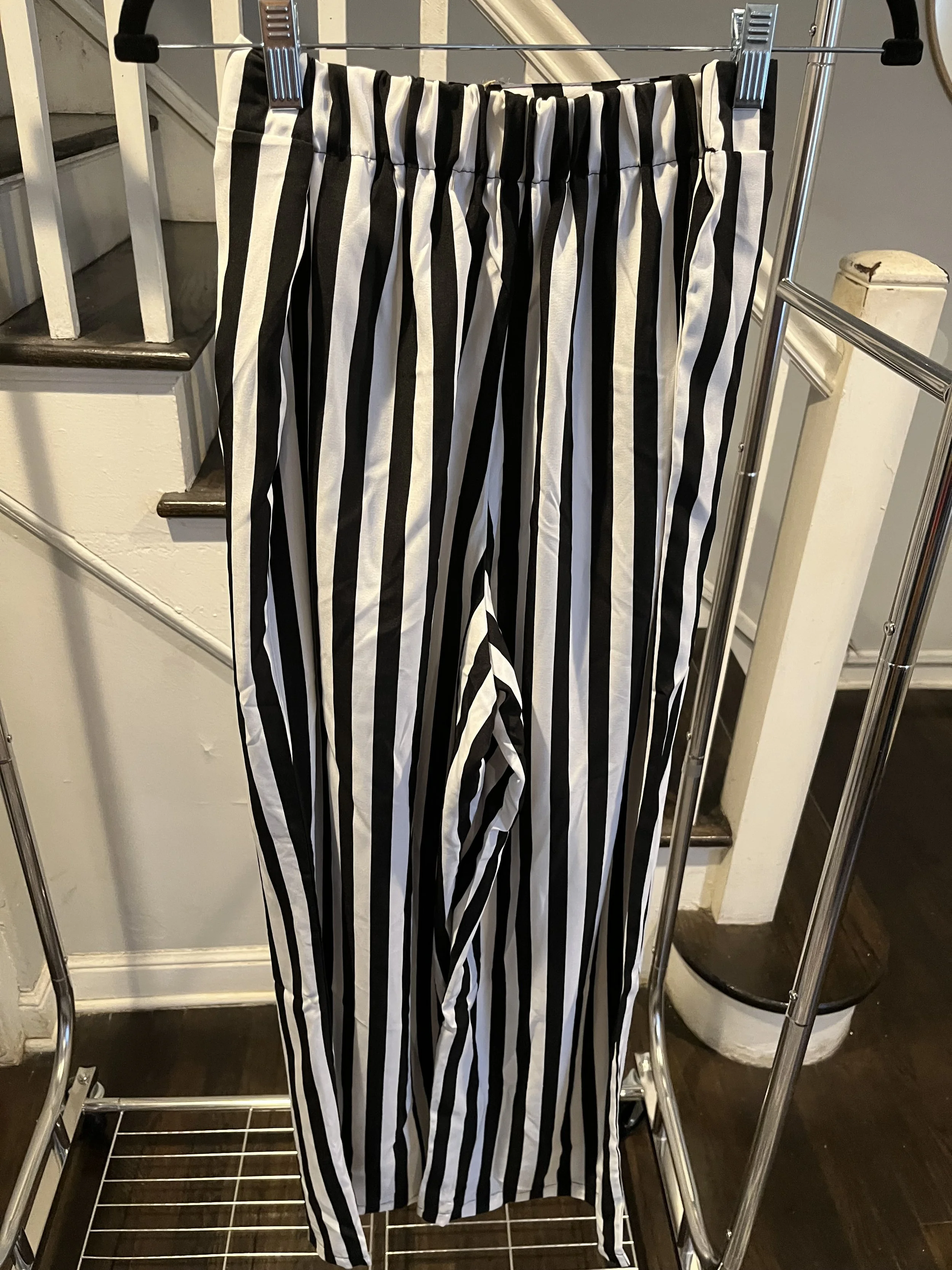 Shein Striped Black & White Lounge Pants