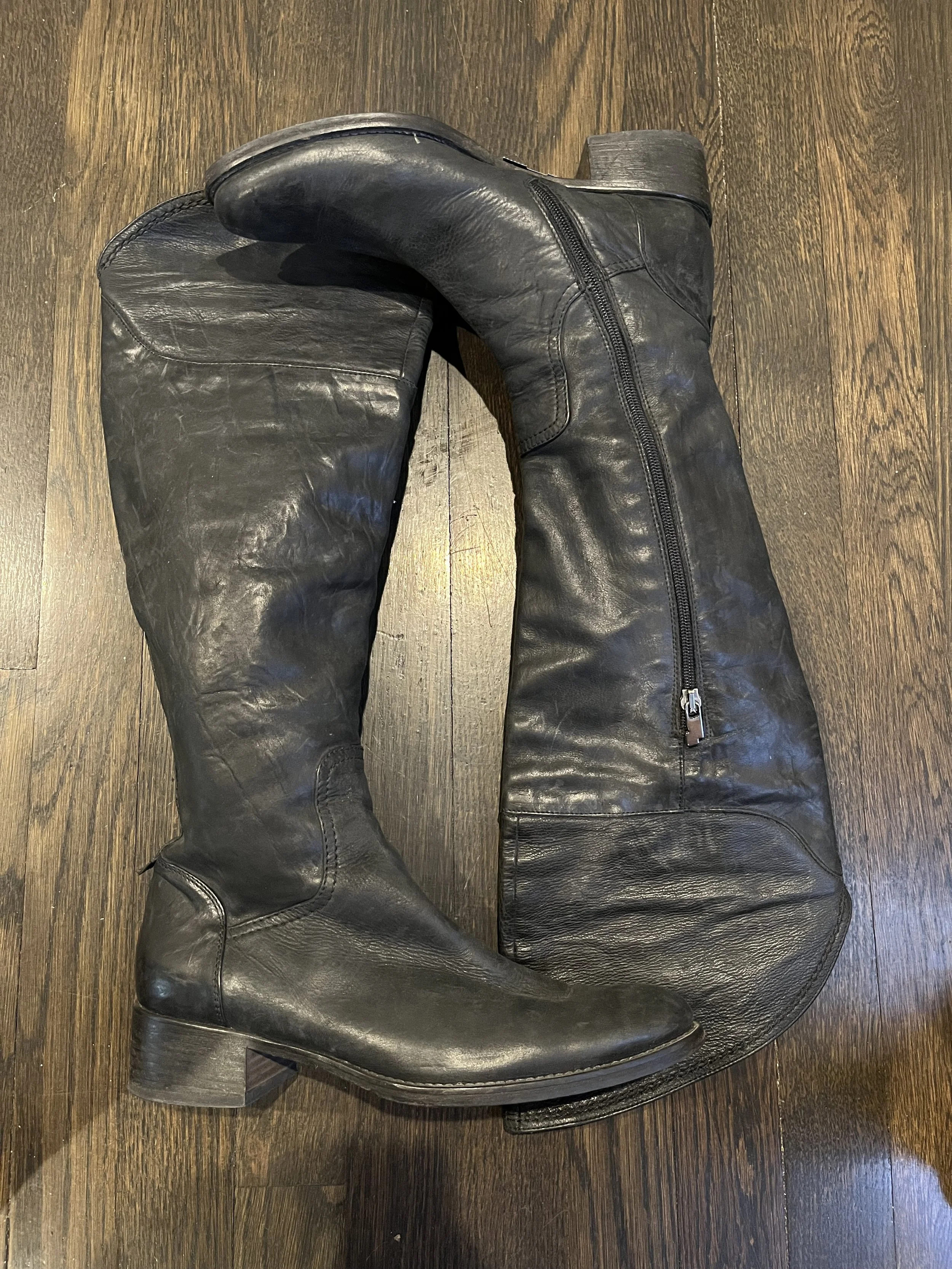 Alberto Fermani Leather Knee-High Boots