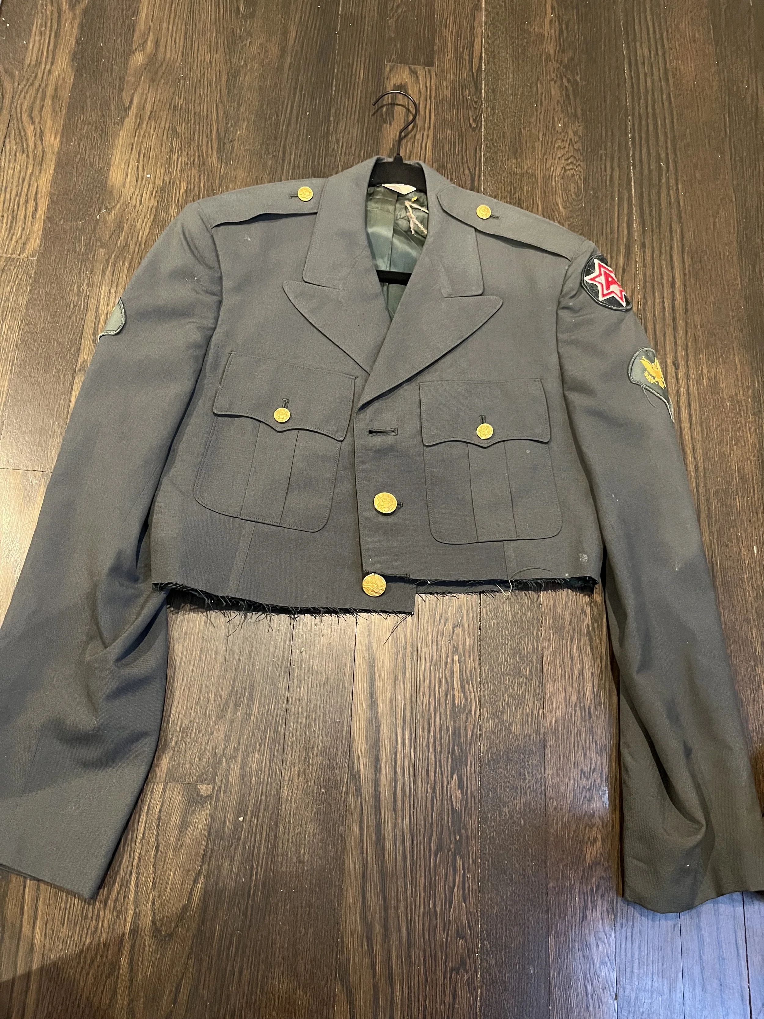 Military-Inspired Cropped Jacket