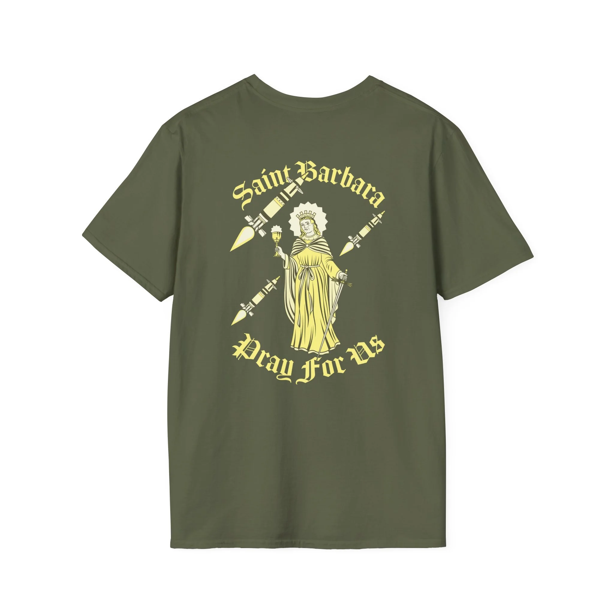 Saint Barbara - USMC - Unisex Softstyle T-Shirt