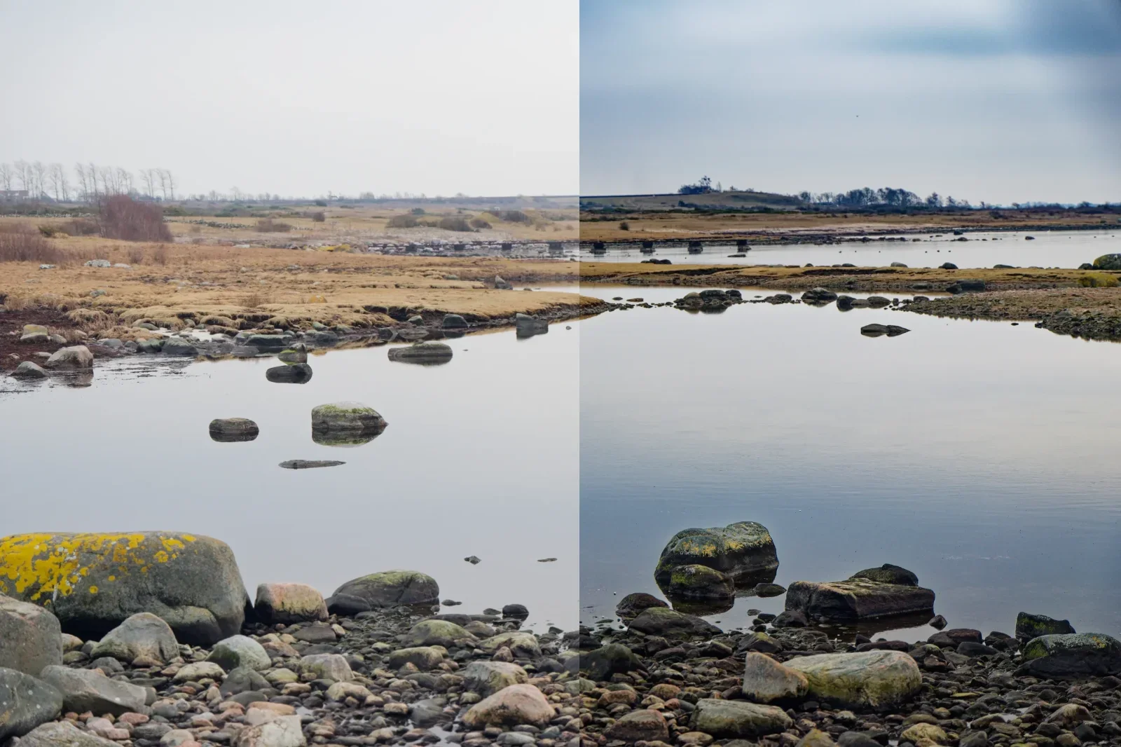 före och efter bild med color correction i DxO Photolab 9