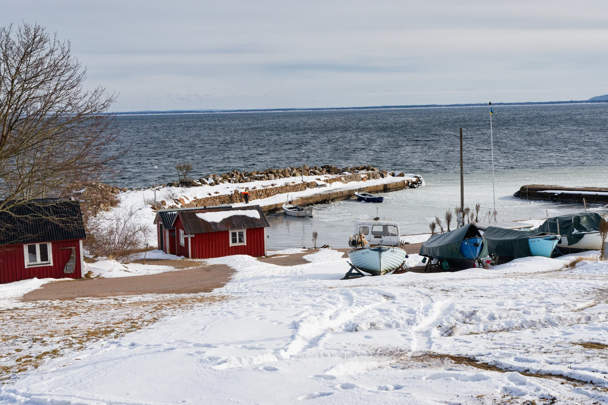 Kattviks hamn vintern 2026