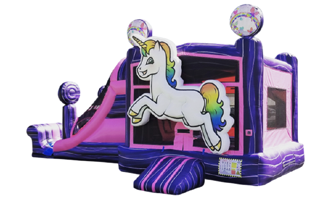 unicorn+bounce+house+slide+rental