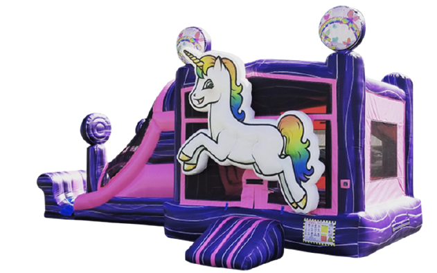 unicorn+bounce+house+slide+rental