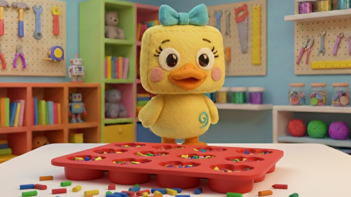 Finished homemade crayons