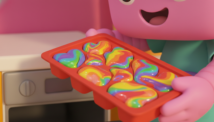 Finished homemade crayons