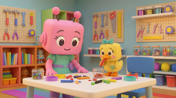 Sorting and peeled crayon pieces