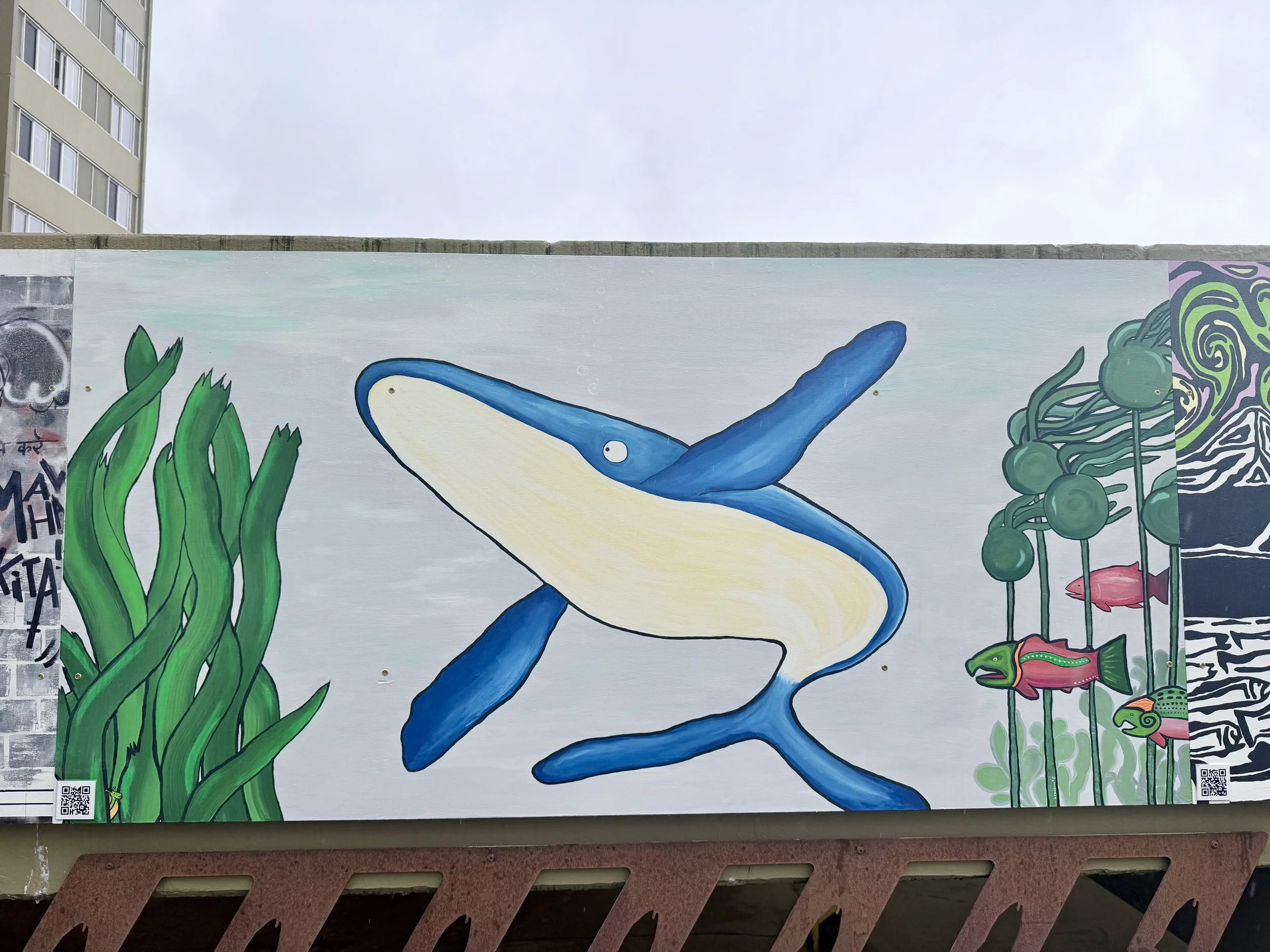Whaley & Snaily Mural on display downtown Juneau AK