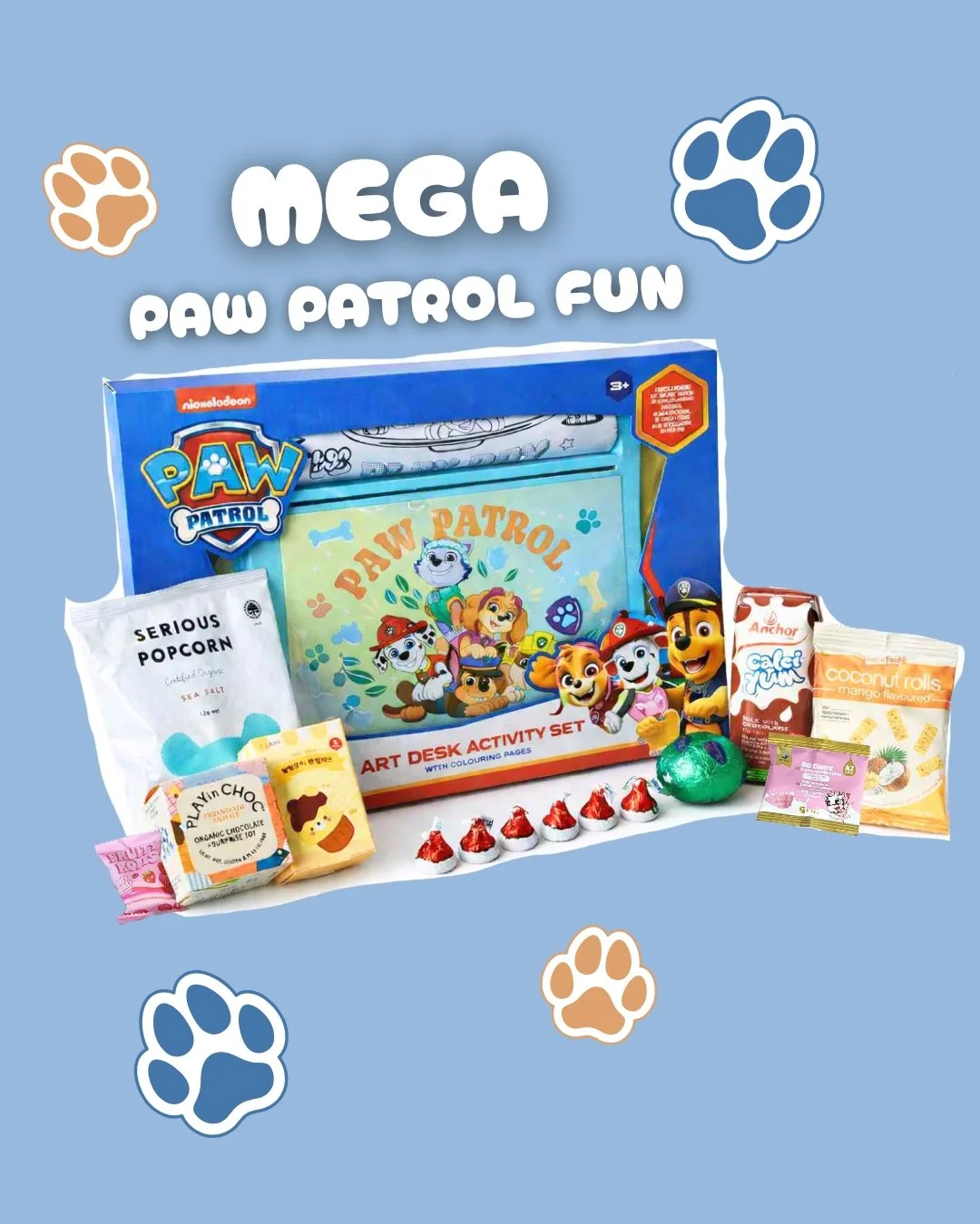 Mega PAW Patrol Gift Box - Gluten-Free (with milk & popcorn)
