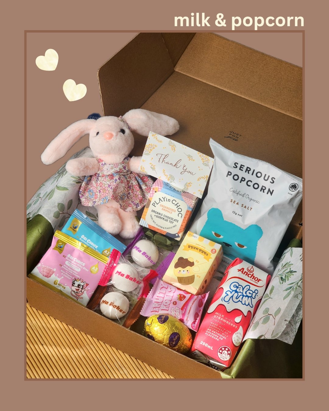 My Sweet Bunny Gift Box - Gluten-Free (with milk & popcorn)
