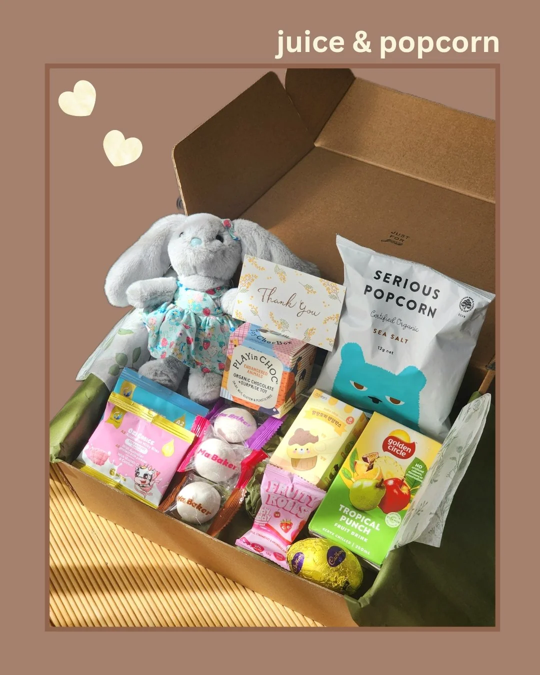 My Sweet Bunny Gift Box - Gluten-Free (with juice & popcorn)