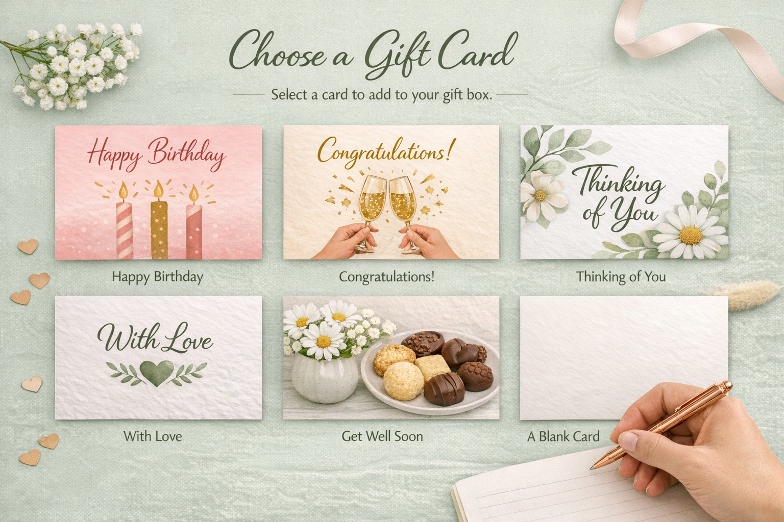Add a gift card with your message