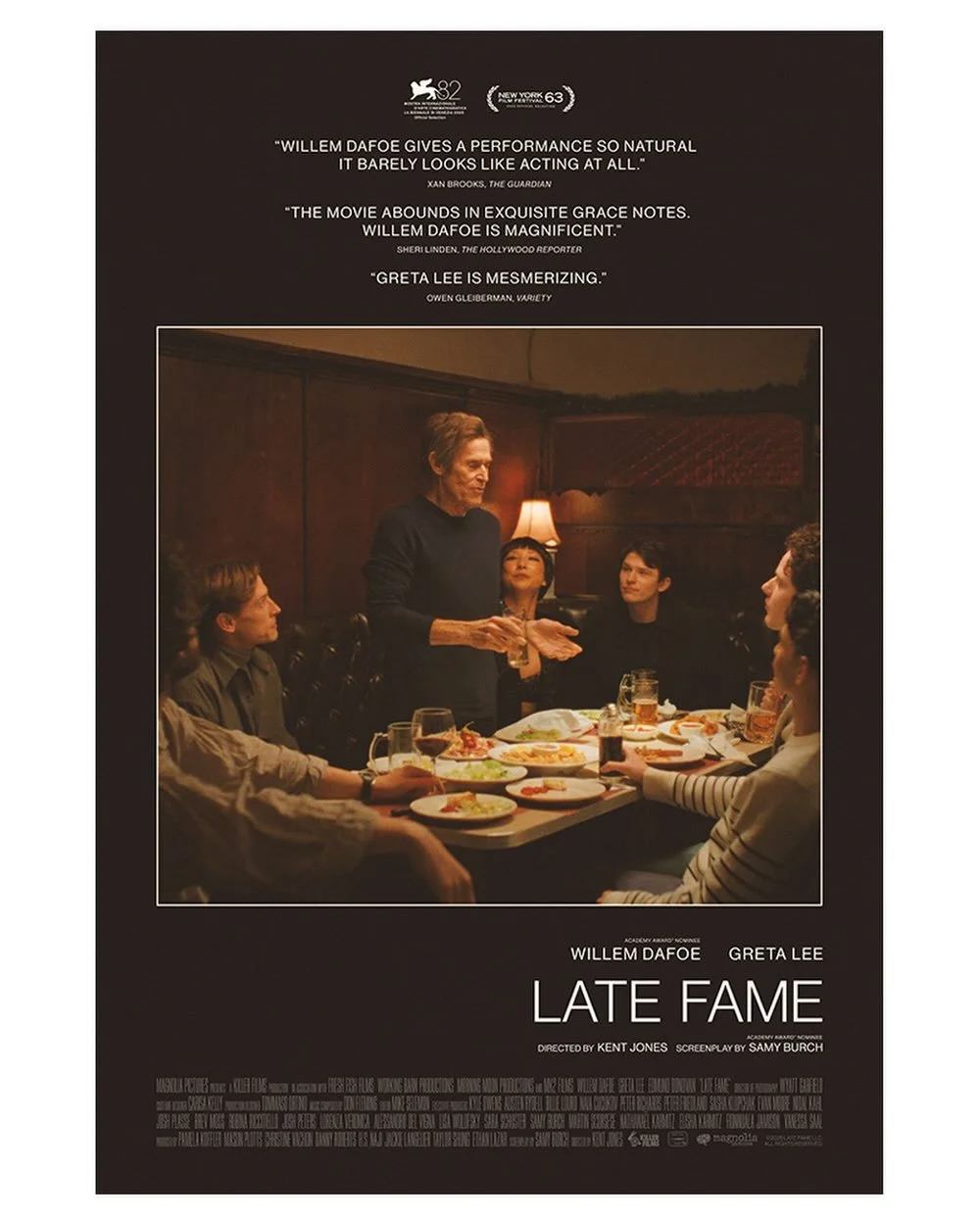 Opens in Bay Area Theaters
August 21, 2026

Directed by 
Kent Jones

Starring Willem Dafoe, Greta Lee, Edmund Donovan

Distributor
Magnolia Pictures

Synopsis
Legendary New York poet Ed Saxberger&rsquo;s forgotten works captivate an eccentric group o