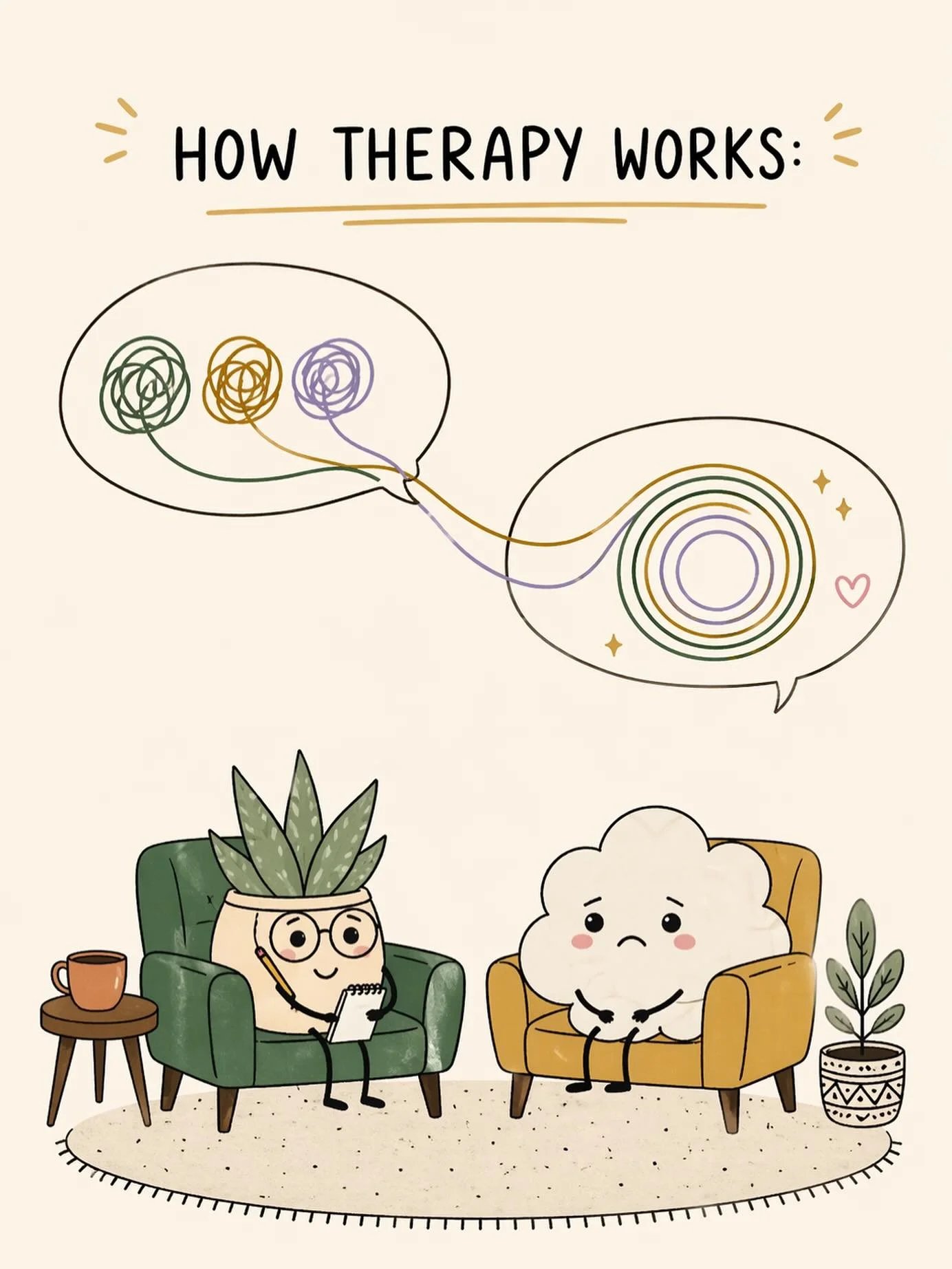 DM to find out how I can help you unravel and process your thoughts. #therapy #mindful #pause #reflect #grounded #wellbeing