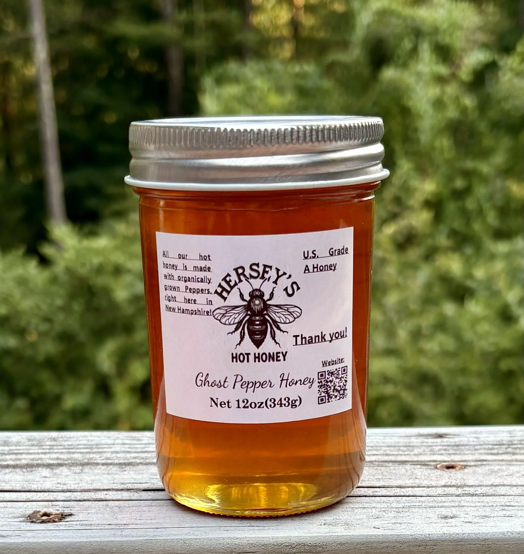 Hersey's Hot Honey 12oz glass