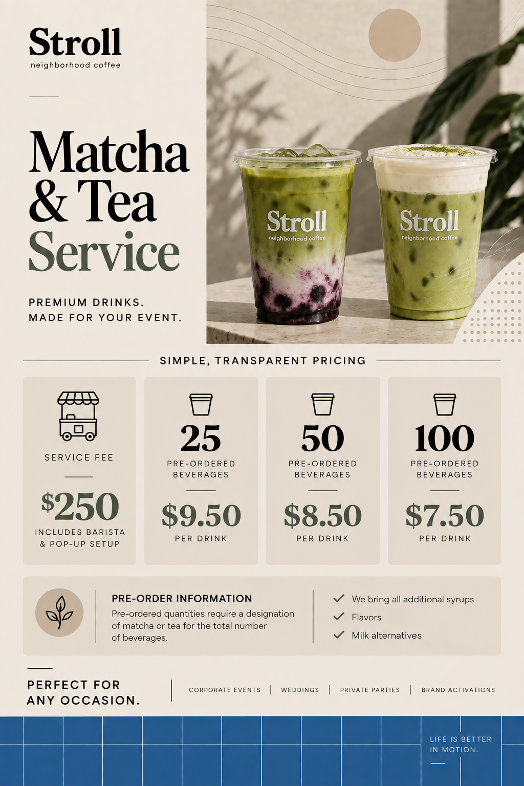 MATCHA & TEA SERVICE