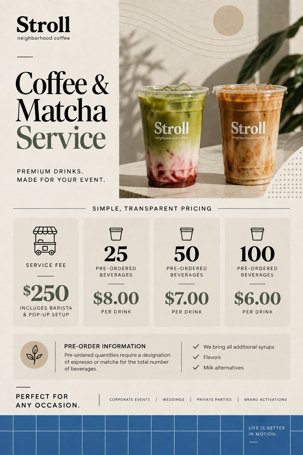 ESPRESSO & MATCHA SERVICE
