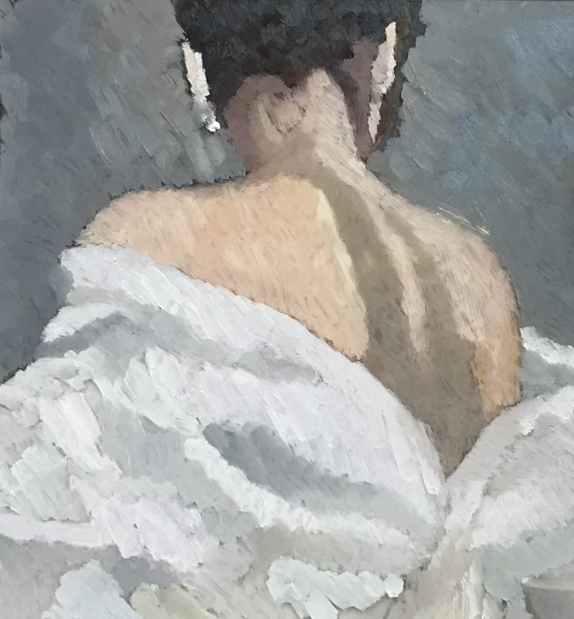 Oil on glass 15x15 cm 