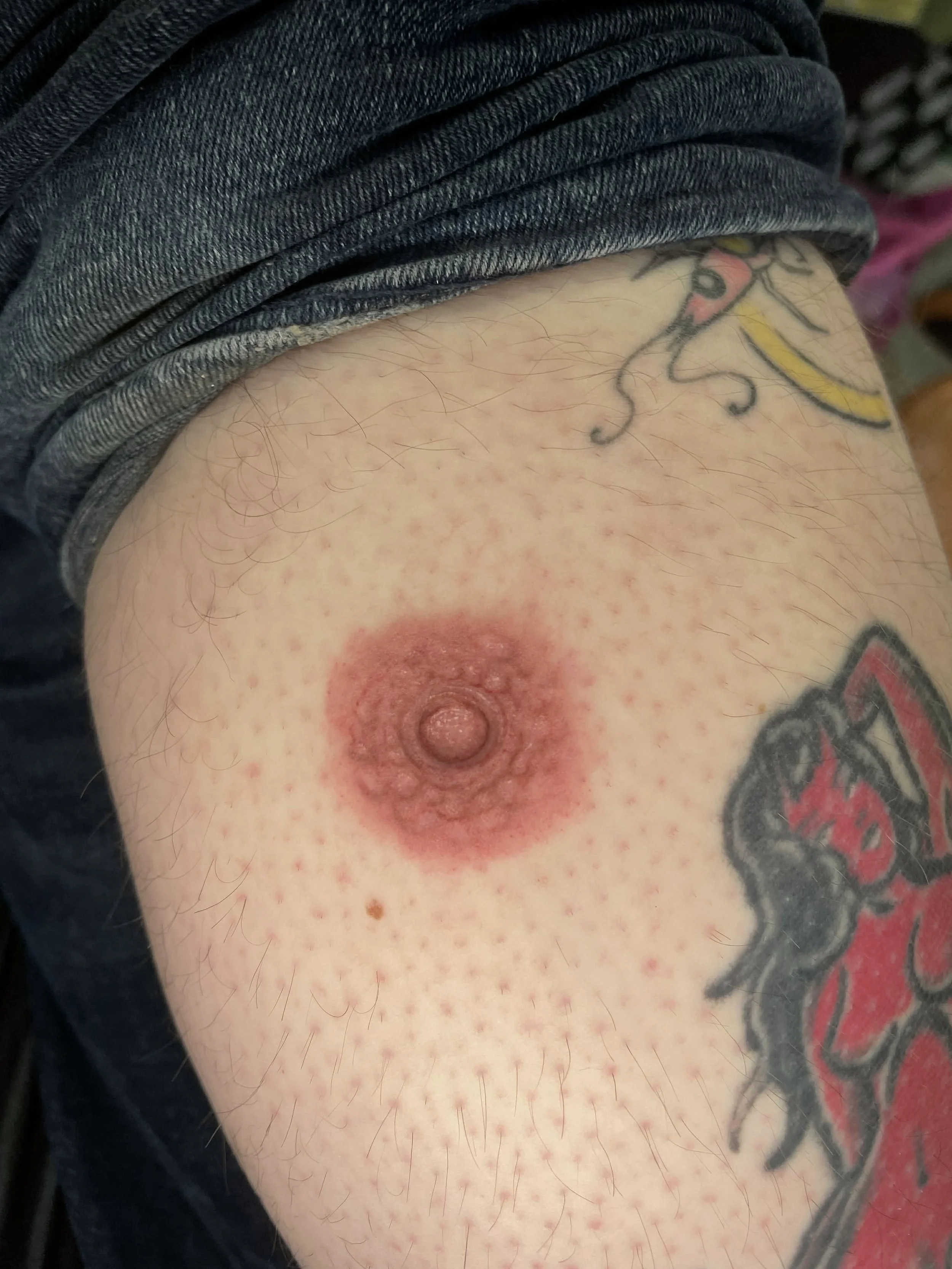 Close-up of Ana Areola tattoo, nipple tattoo areola restoration 