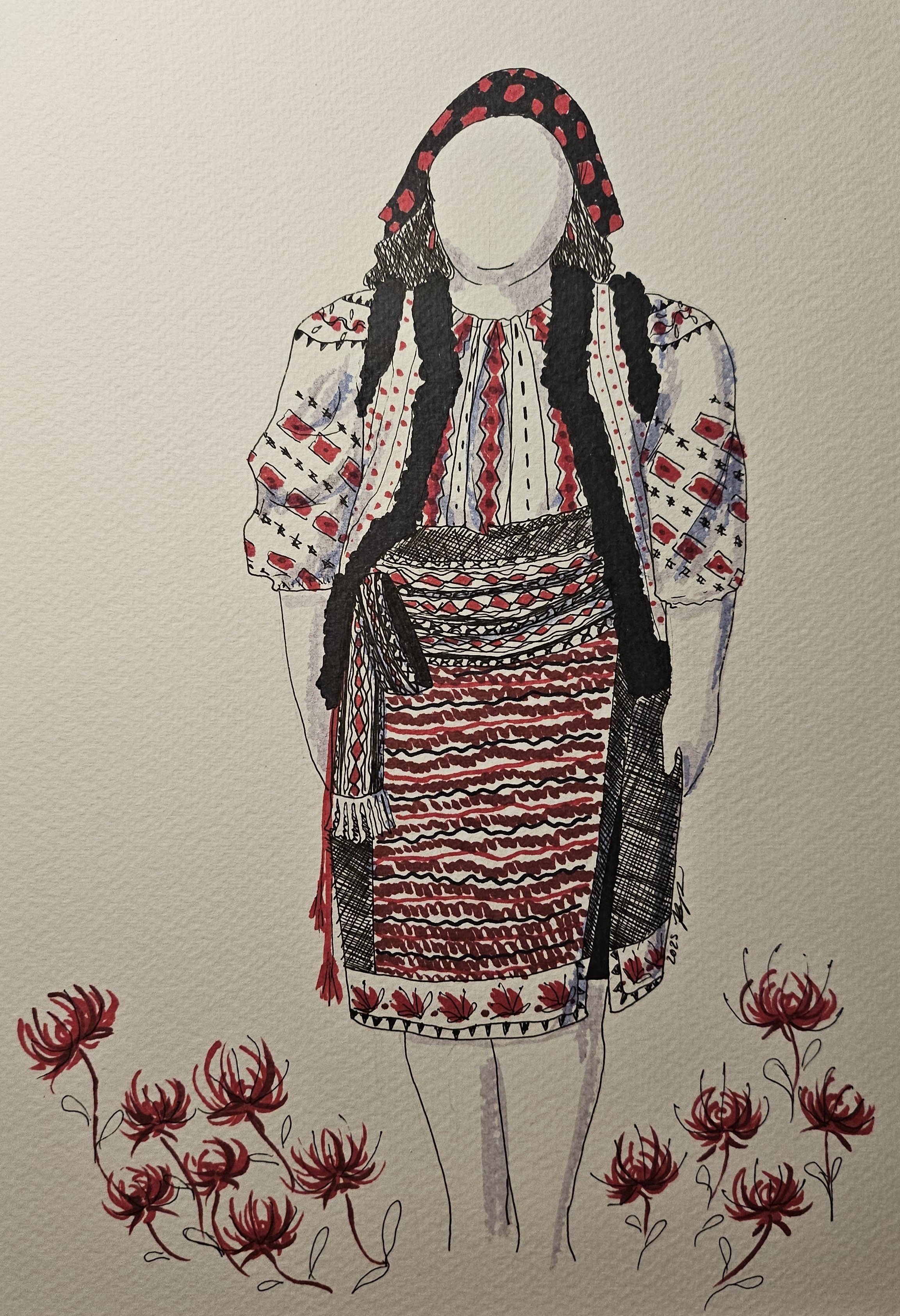 Bianca Wearing Folk Clothing as a Child, 2025