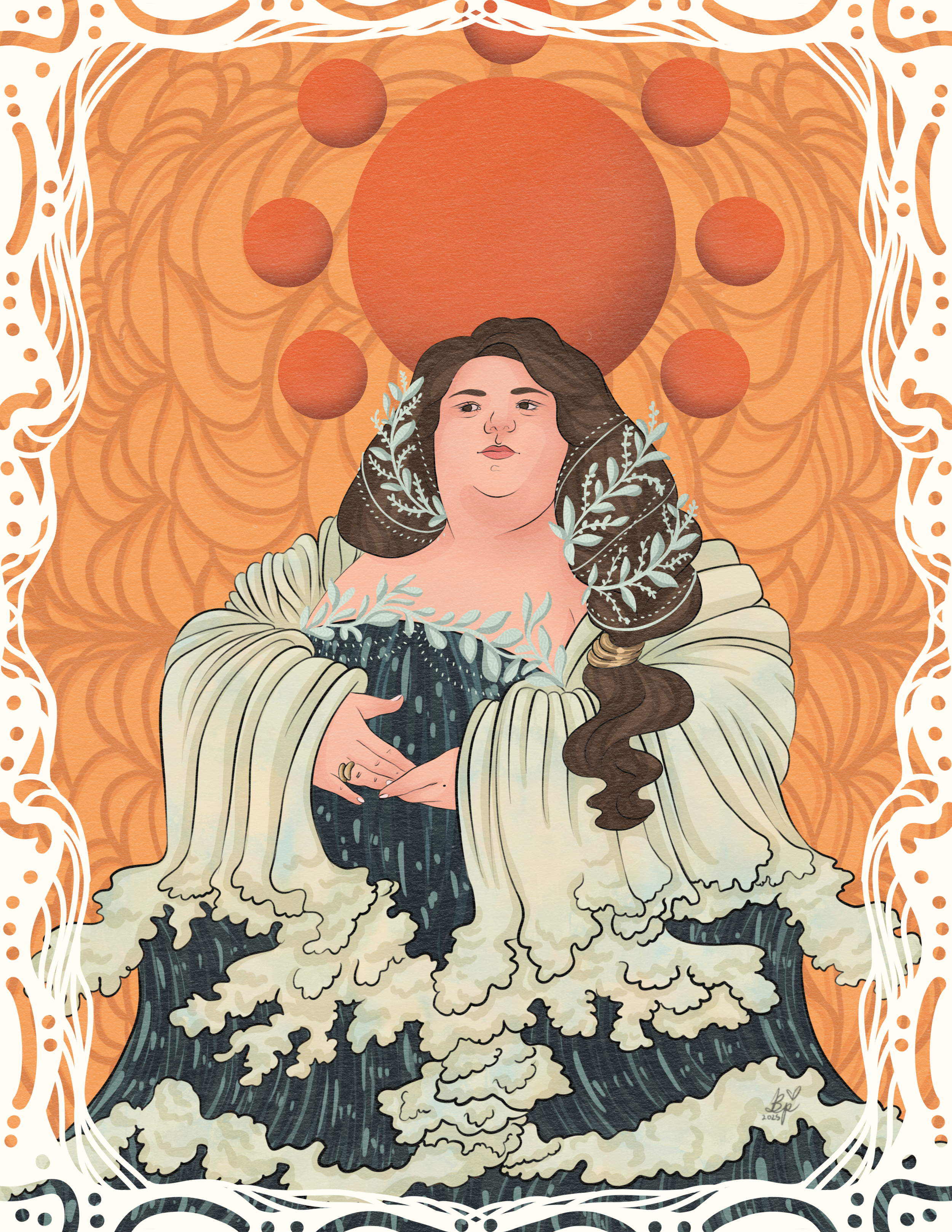 Wave Spinster, 2025 (Inspired by Hokusai's Waves)