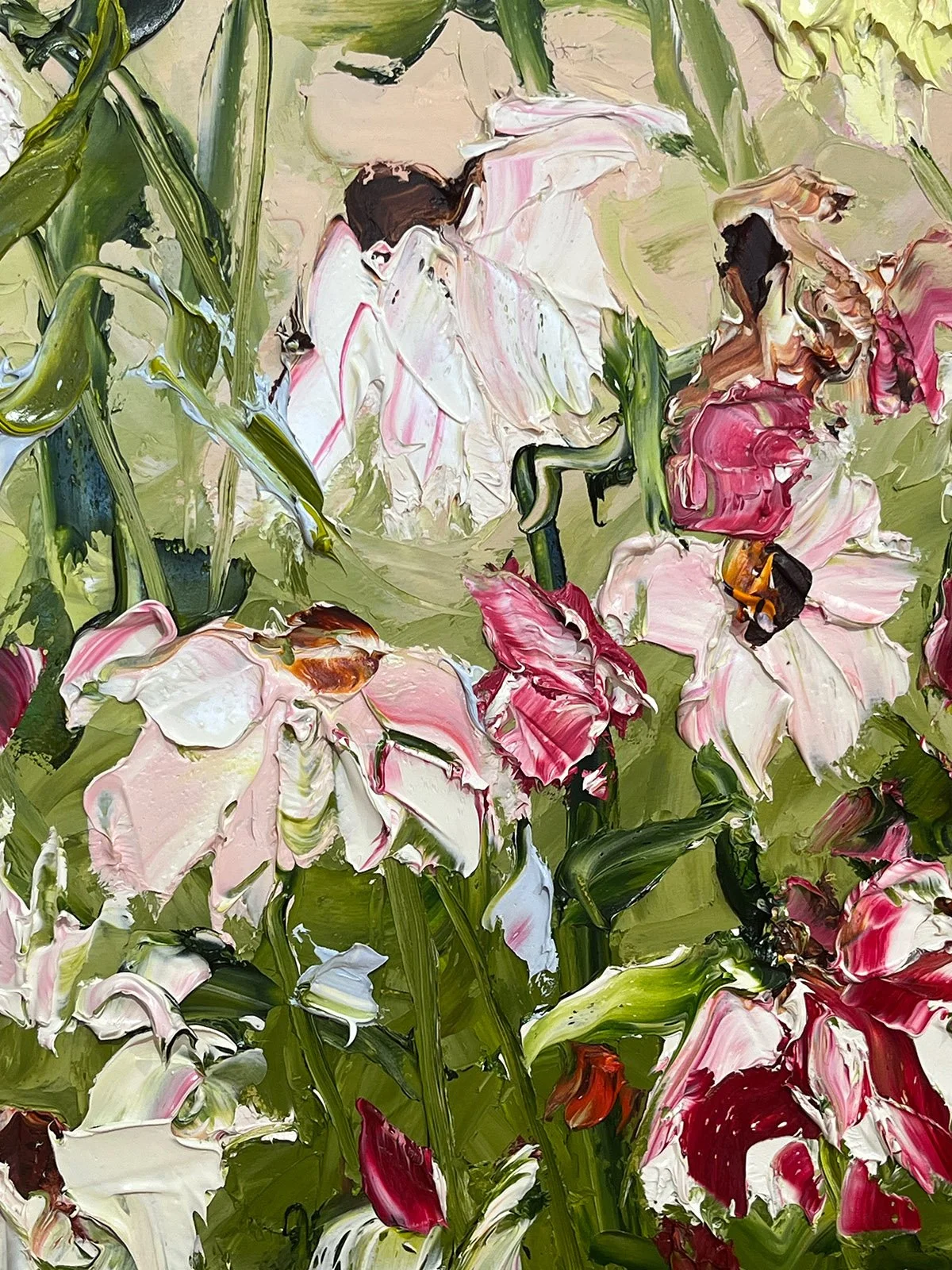 Detail from 'Nestled and Free' - SOLD