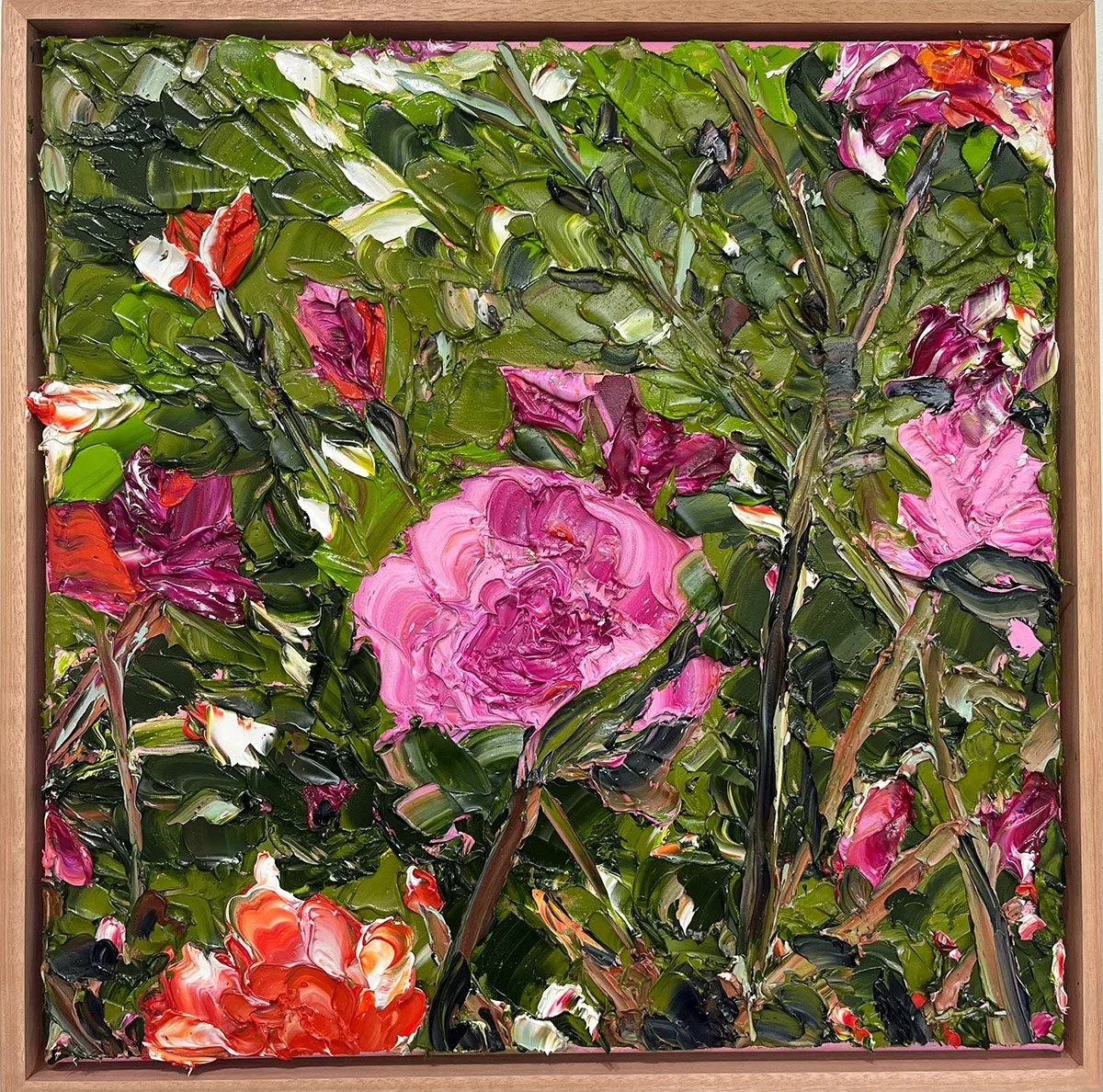 SOLD - 'Summer Love', 43 cm x 43 cm, Oil on canvas, Framed in oak