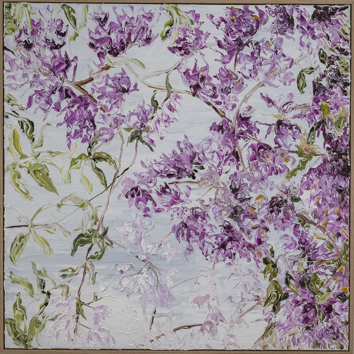 SOLD - 'In Spring the Heart Finds its Morning and Is Refreshed, II', 93 cm x 93 cm, Oil on Italian Linen, Framed in Oak