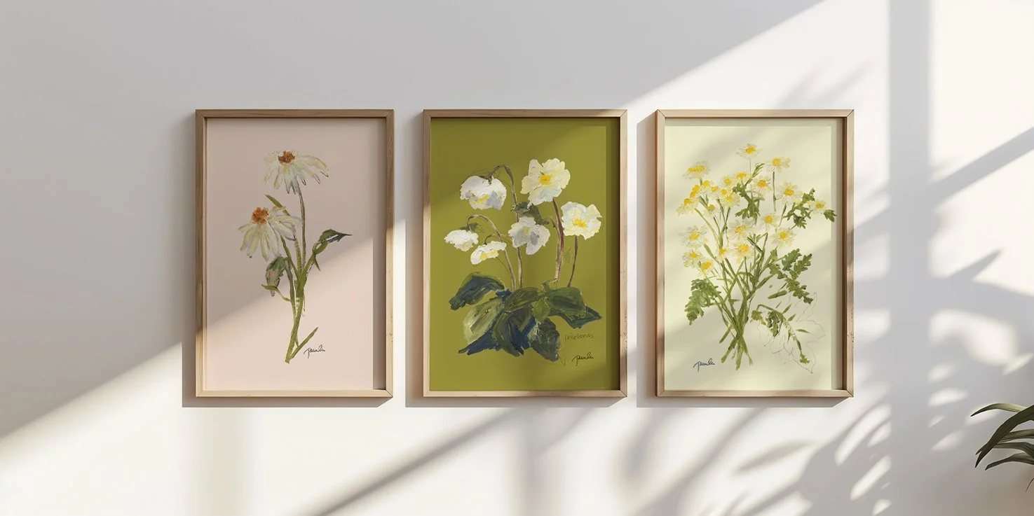 A3 Botanical Study reproductions - SET of 3