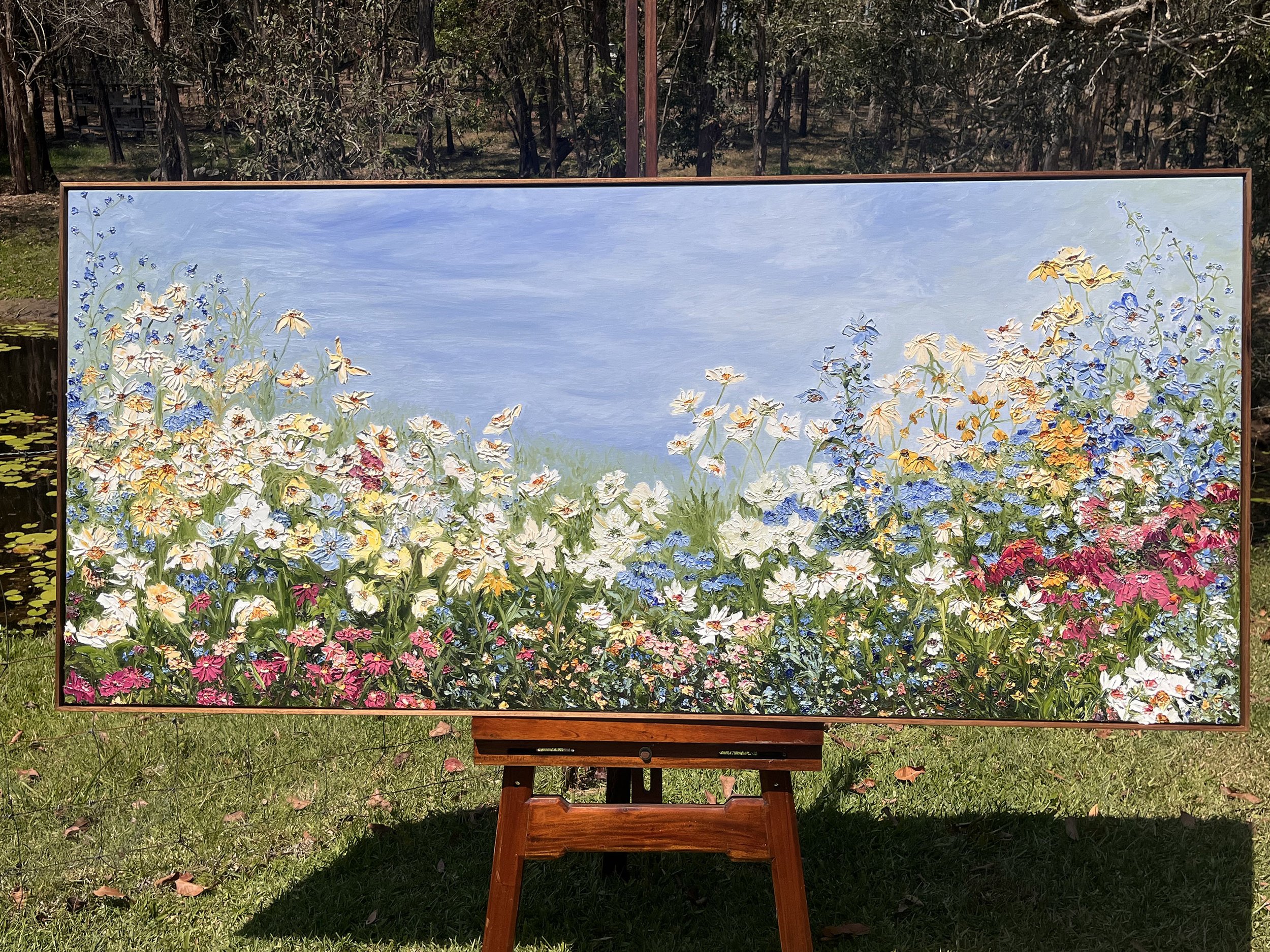 COMMISSION - The collector named this painting, 'Gloria', in honour of her grandmother.
205cm x 93cm, oil on Italian linen, framed in blackwood.
