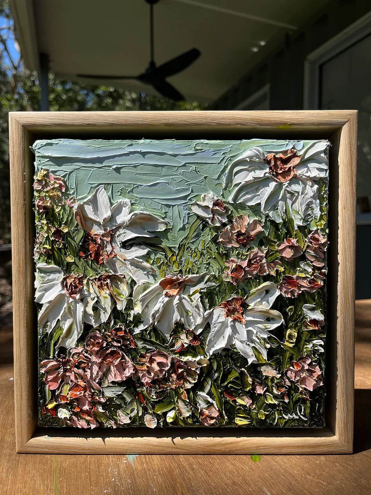 SOLD - 'When Stars Align', 23.5cm x 23.5cm, Oil on Linen, Framed