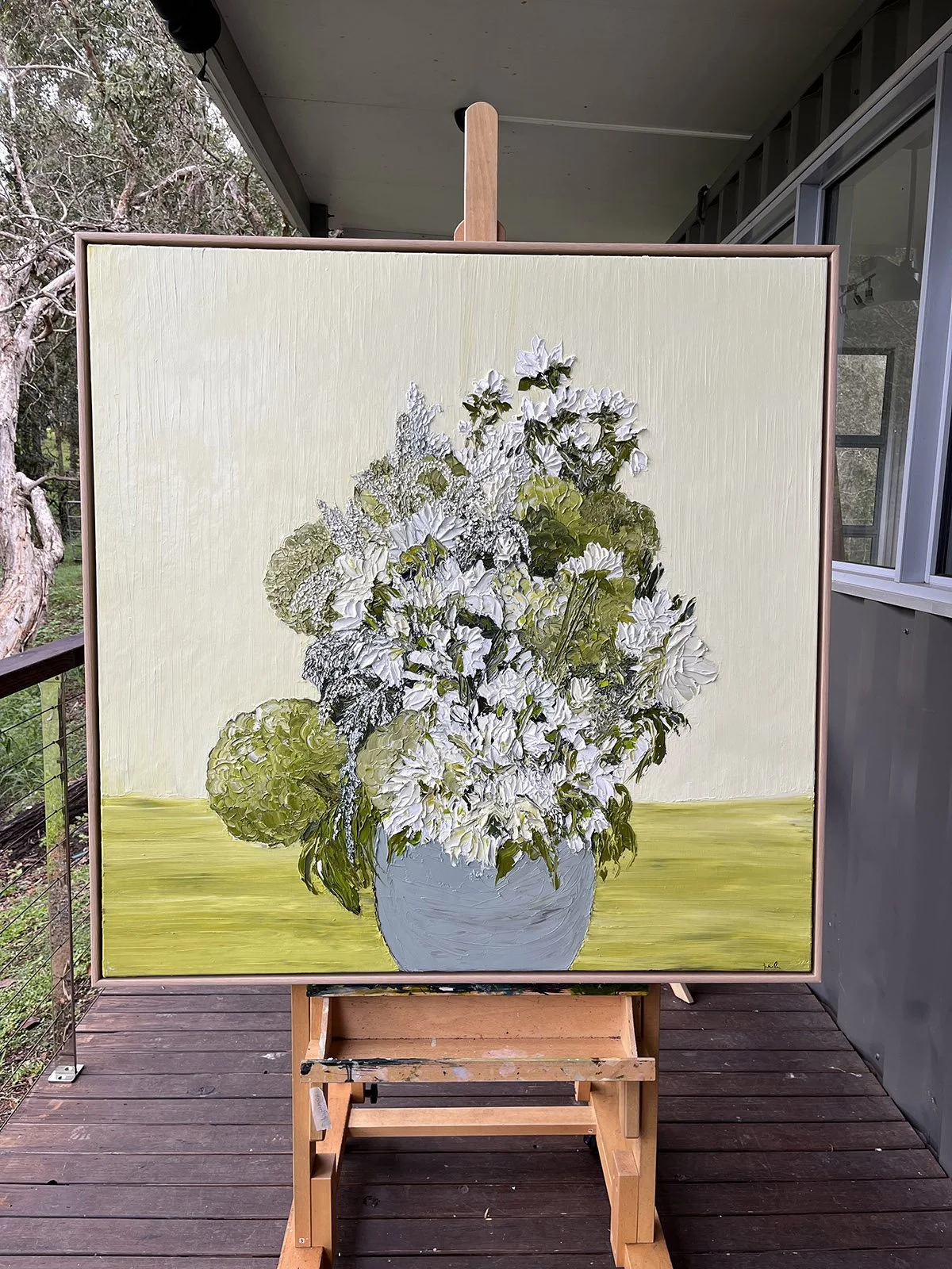 SOLD - 'Buttercream for Breakfast', 114cm x 114cm, Oil on Linen, Framed