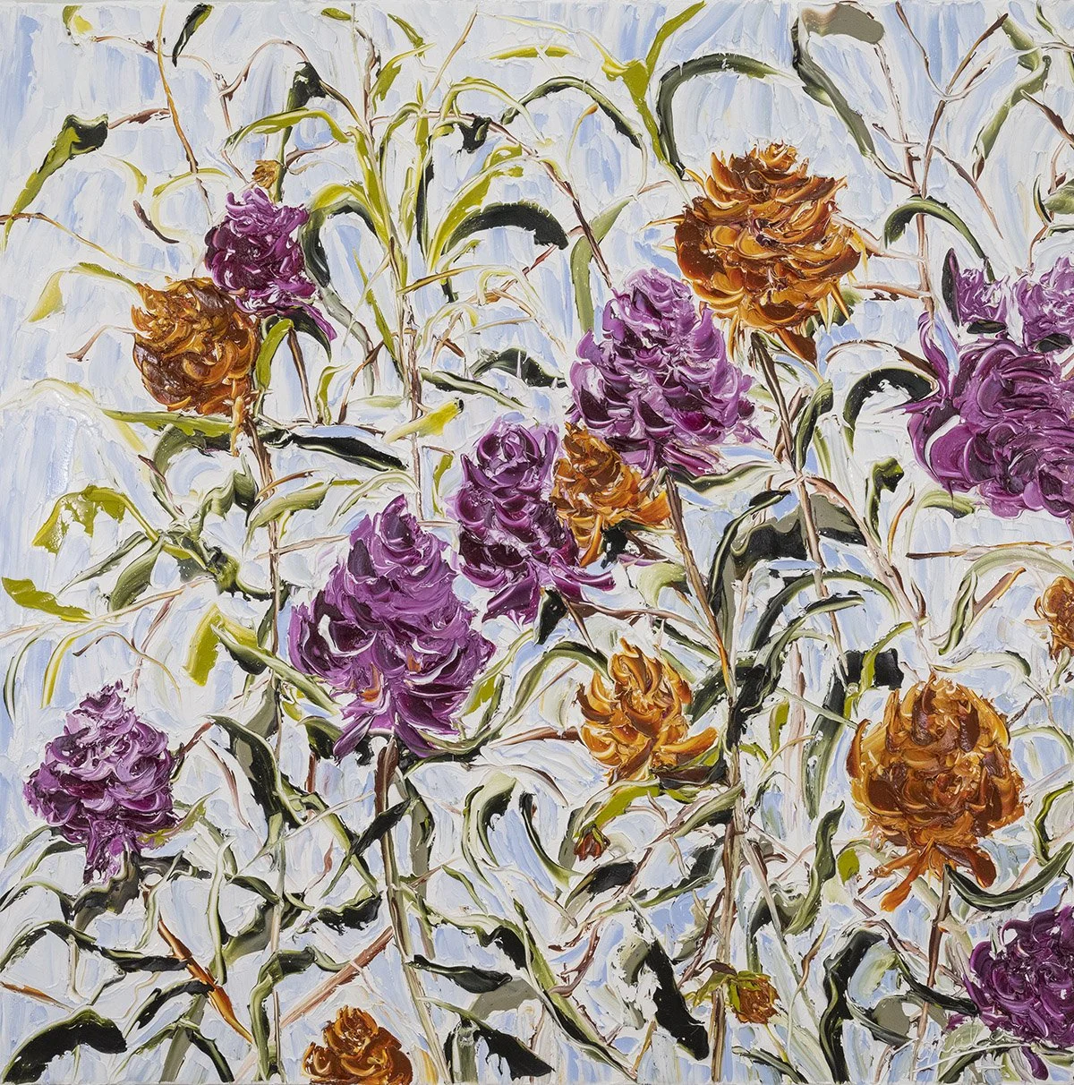 SOLD - 'Making Waves', 110 cm x 110 cm, Oil on Italian Linen, Framed