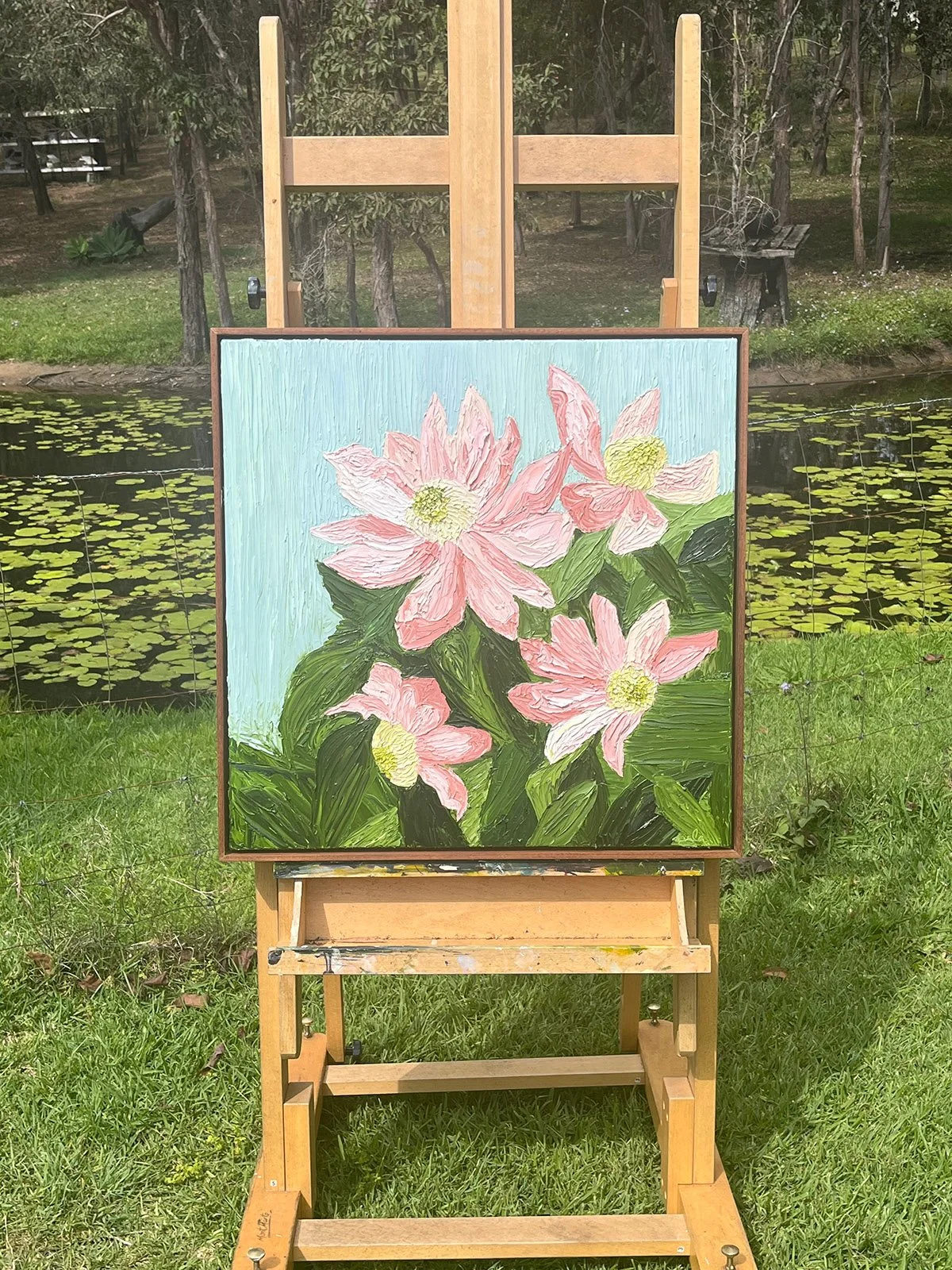 SOLD - 'Always Finding the Light', 65cm x 65cm Oil on Linen, Framed
