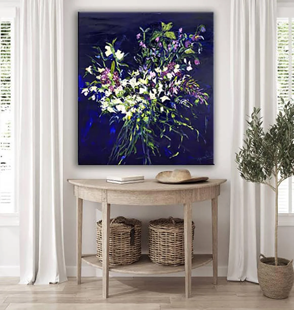 SOLD - 'Dripping in Love', 137.5cm x 124cm, Oil on Linen, Framed.