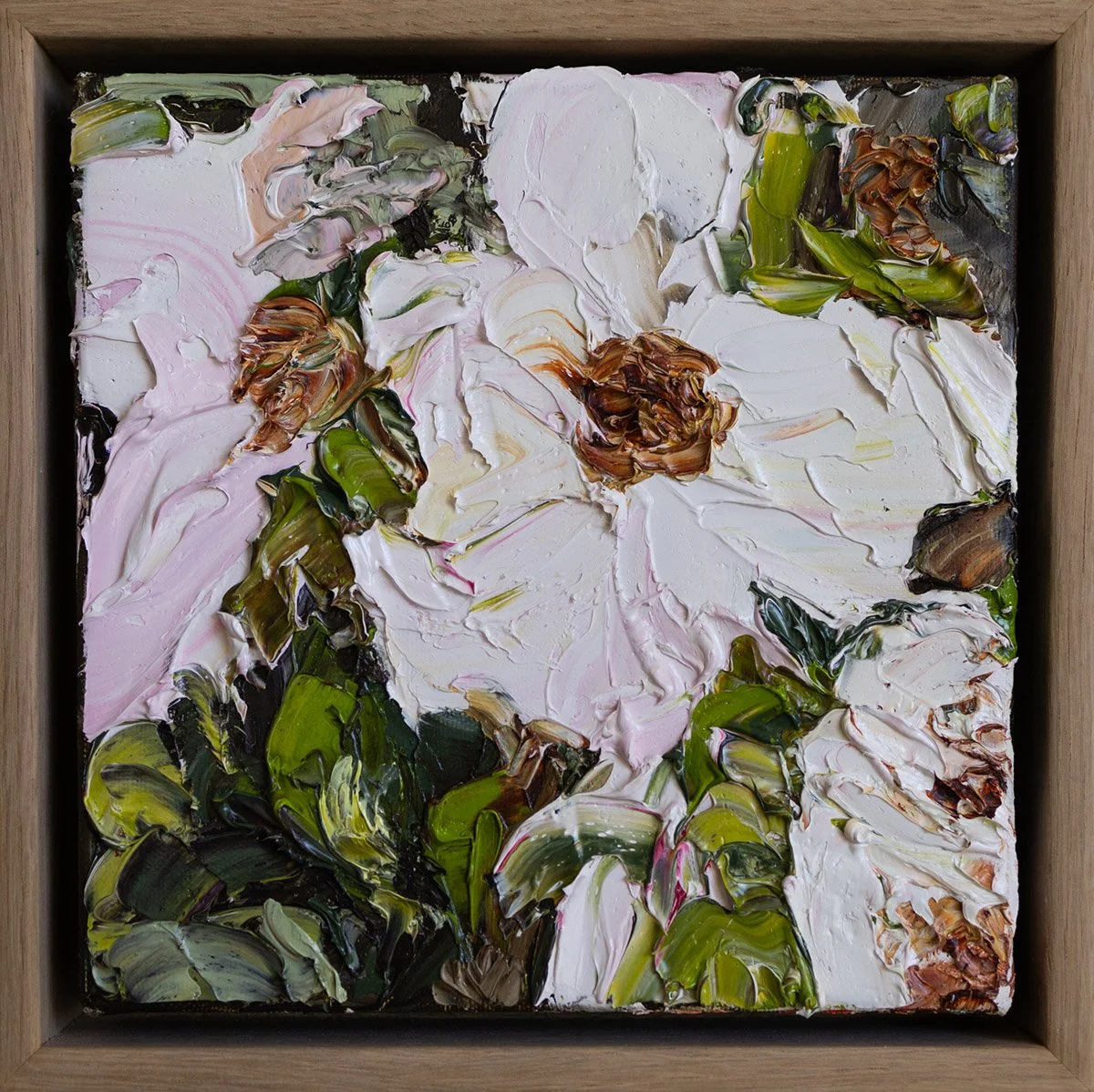 SOLD - 'Gentle Hermione I', 23.5cm x 23.5cm, Oil on Linen, Framed