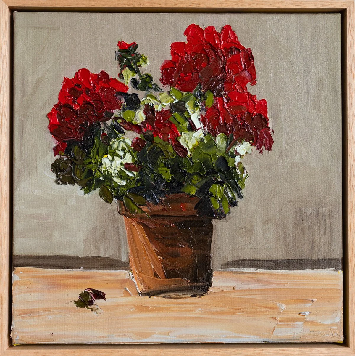 SOLD - 'Invincible Beauty I', 43cm x 43cm, Oil on linen, Framed
