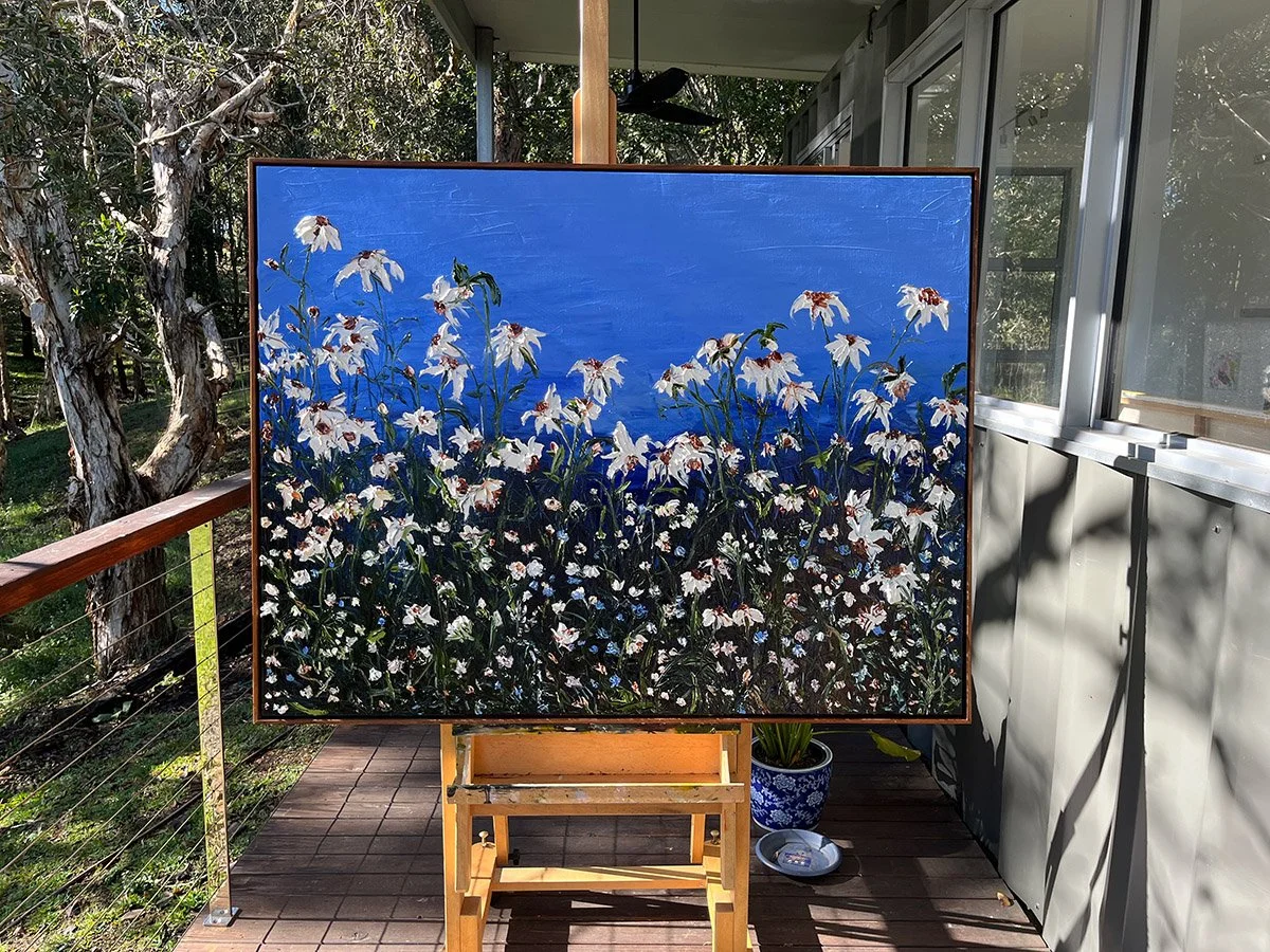 COMMISSION - 'Summer Nymphs', 130cm x 100 cm, Oil on Linen, Framed in Blackwood. 