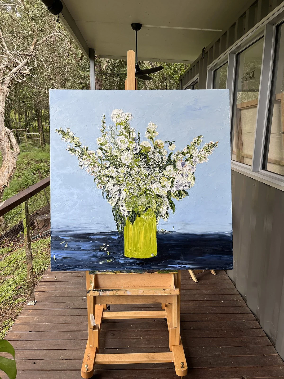 SOLD - 'Seaside Serenade', 114cm x 114cm, Oil on Linen, Framed