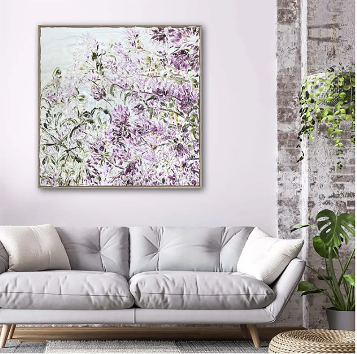 SOLD - 'In Spring the Heart Finds its Morning and Is Refreshed I', 93 cm x 93 cm, Oil on Italian Linen, Framed in Oak