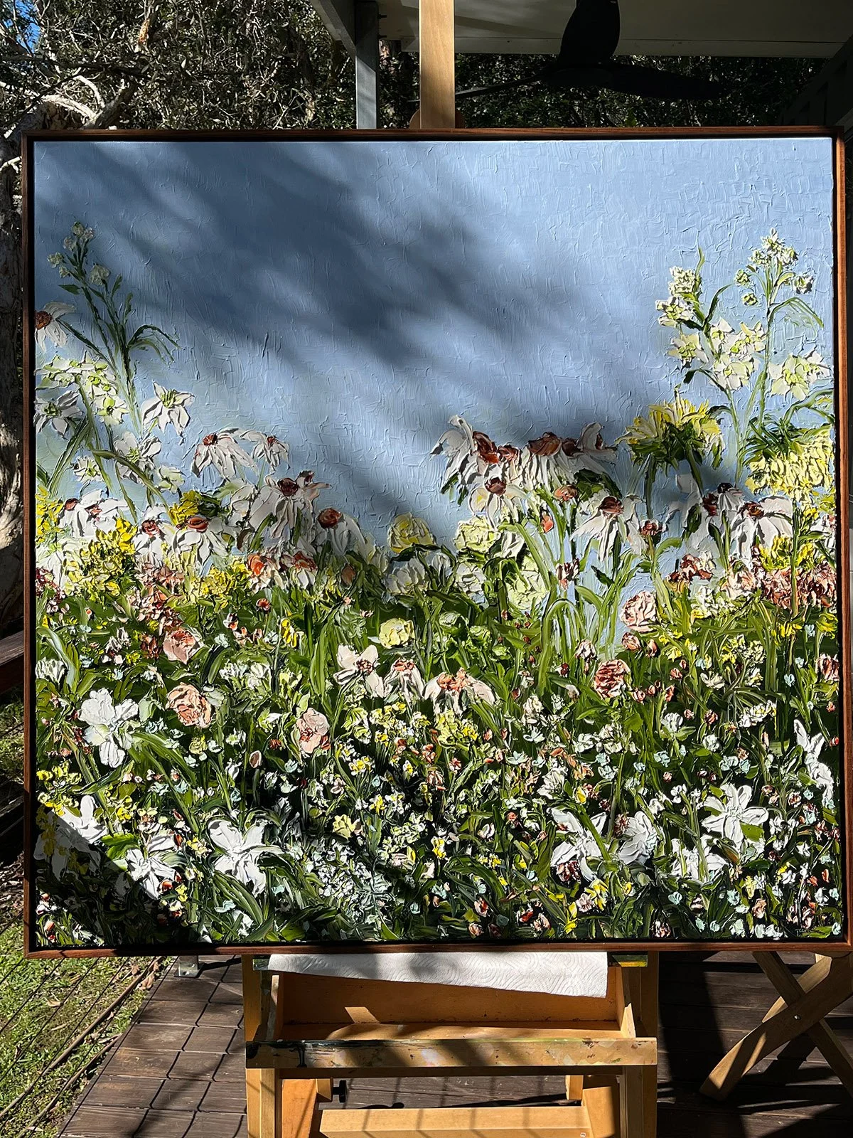 COMMISSION - 114cm x 114cm, Oil on Italian linen, Framed in blackwood.