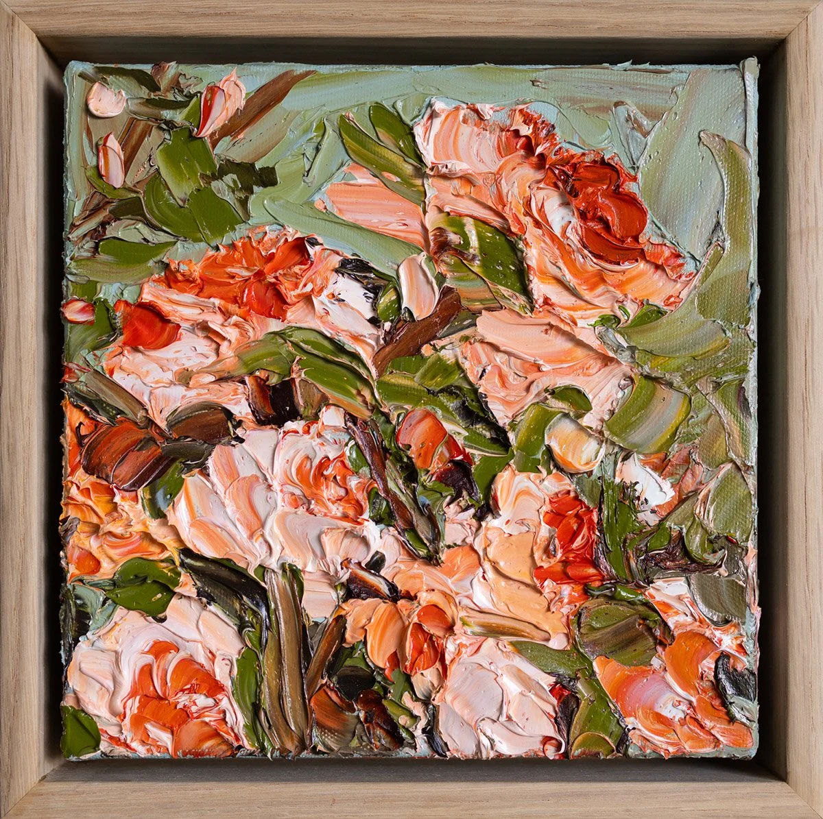 SOLD - 'Faithful Friends II', 23.5cm x 23.5cm Oil on Linen, Framed