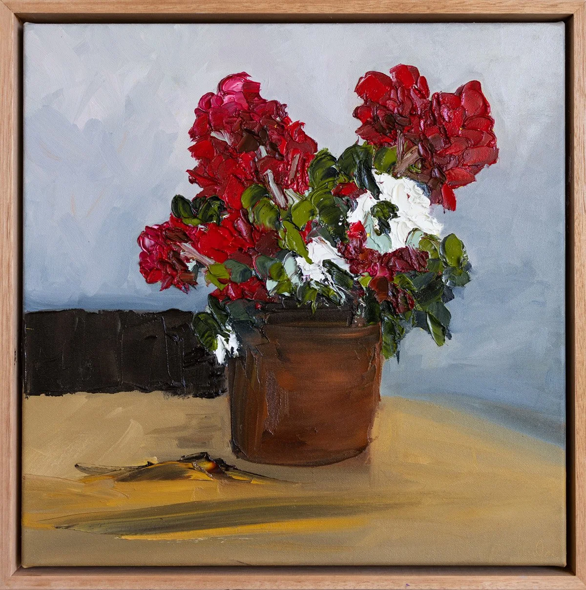 SOLD - 'Invincible Beauty II', 43cm x 43cm, Oil on linen, Framed