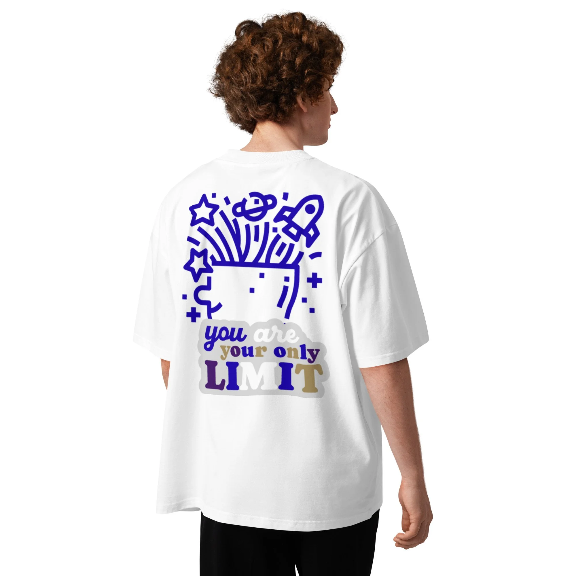 Organic oversized high neck t-shirt