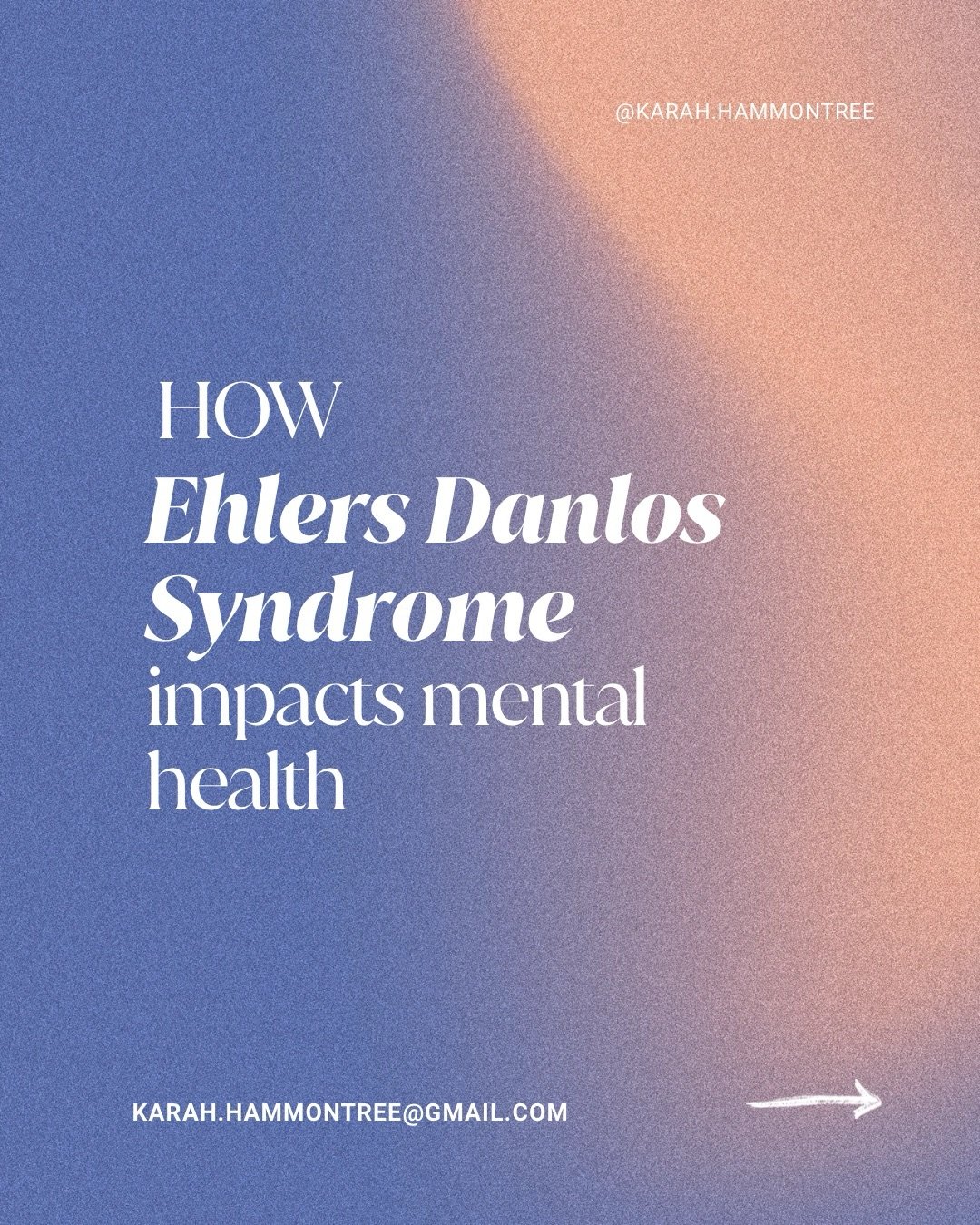 Ehlers Danlos Syndrome, MCAS, POTS, fibromyalgia, autoimmune conditions; all these disorders impact one&rsquo;s mental health and the trust they have in their body. 

Sometimes physical healing looks like mental healing too ✨

&bull;
&bull;
&bull;

R