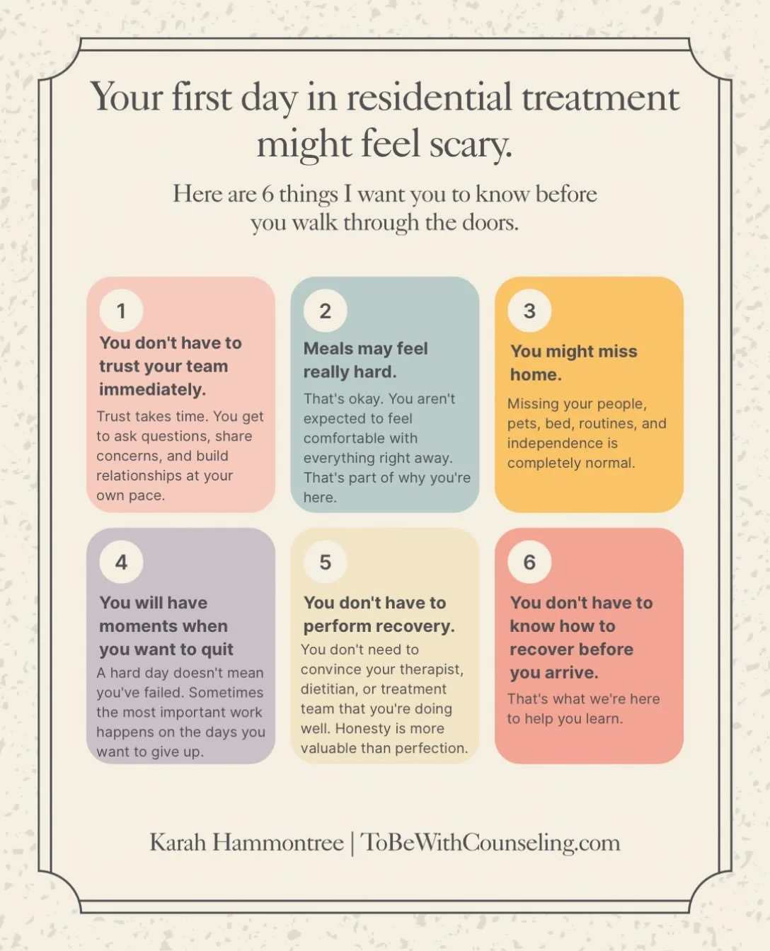 Residential treatment may be difficult AND it is completely worth it. 

&bull;
&bull;
&bull;

Ready to heal in a deeper, embodied way?

We have spots available for virtual therapy, individual equine therapy, and our group equine therapy program! If y
