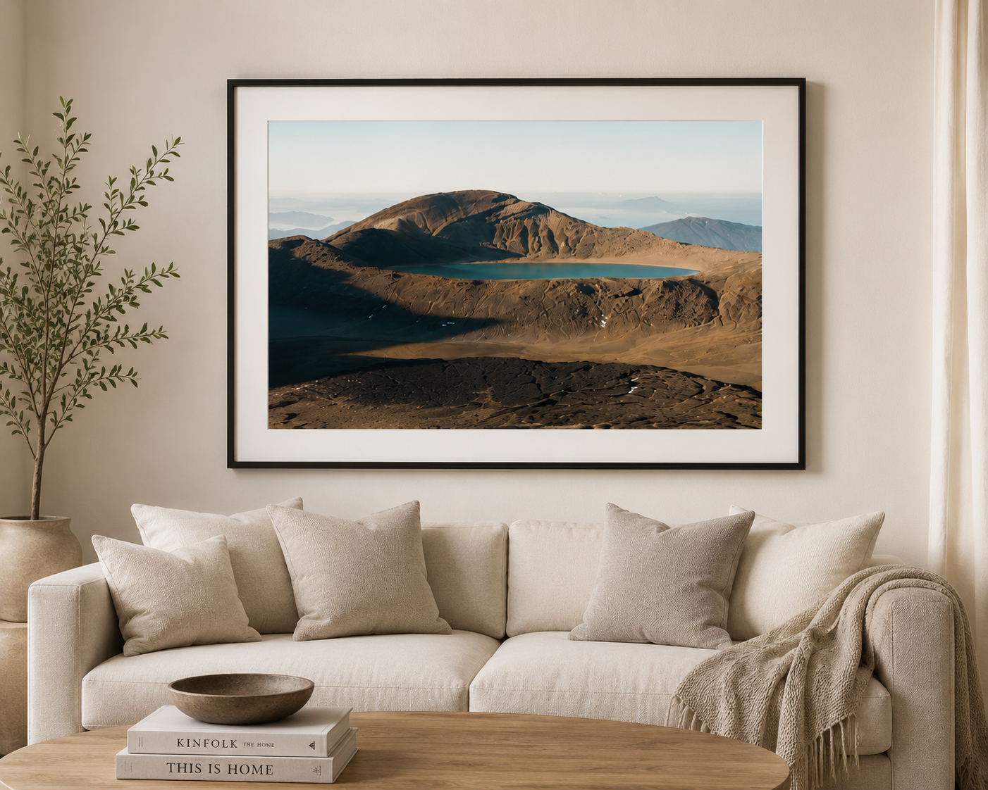 Blue Lake Tongariro Landscape Print