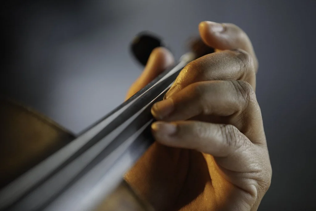 Playing violin
