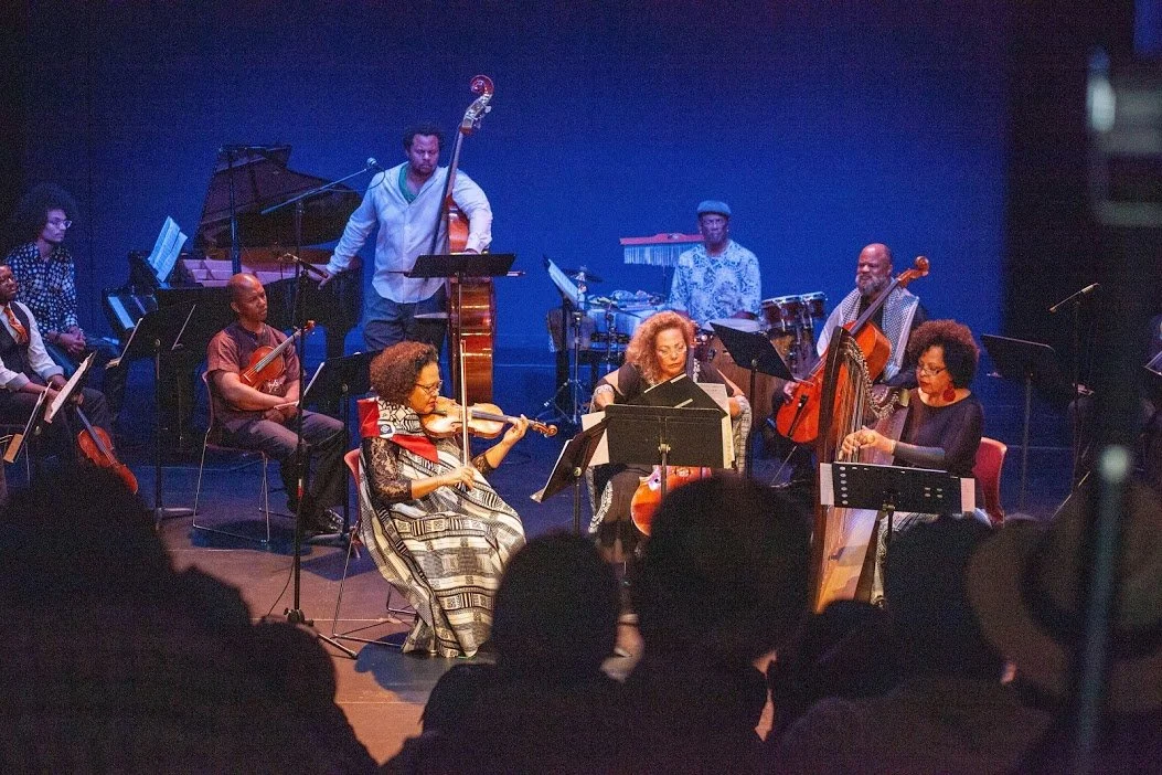The Terry Trio reunion gathering for Let The Strings Speak, Langston Hughes Performing Arts Institute
