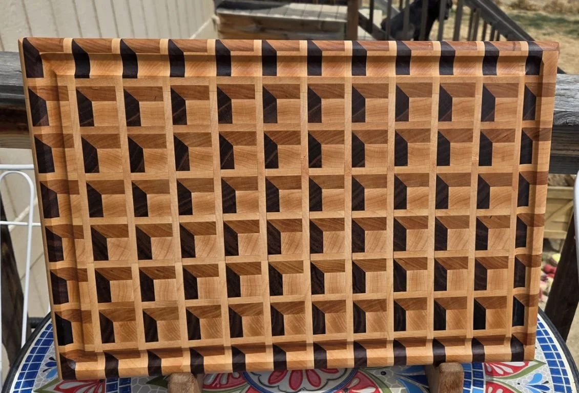 Geometric Wood Cutting Board